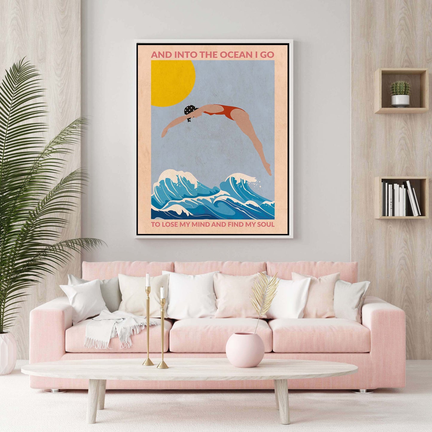 DIVE GIRL (RED) | CANVAS
