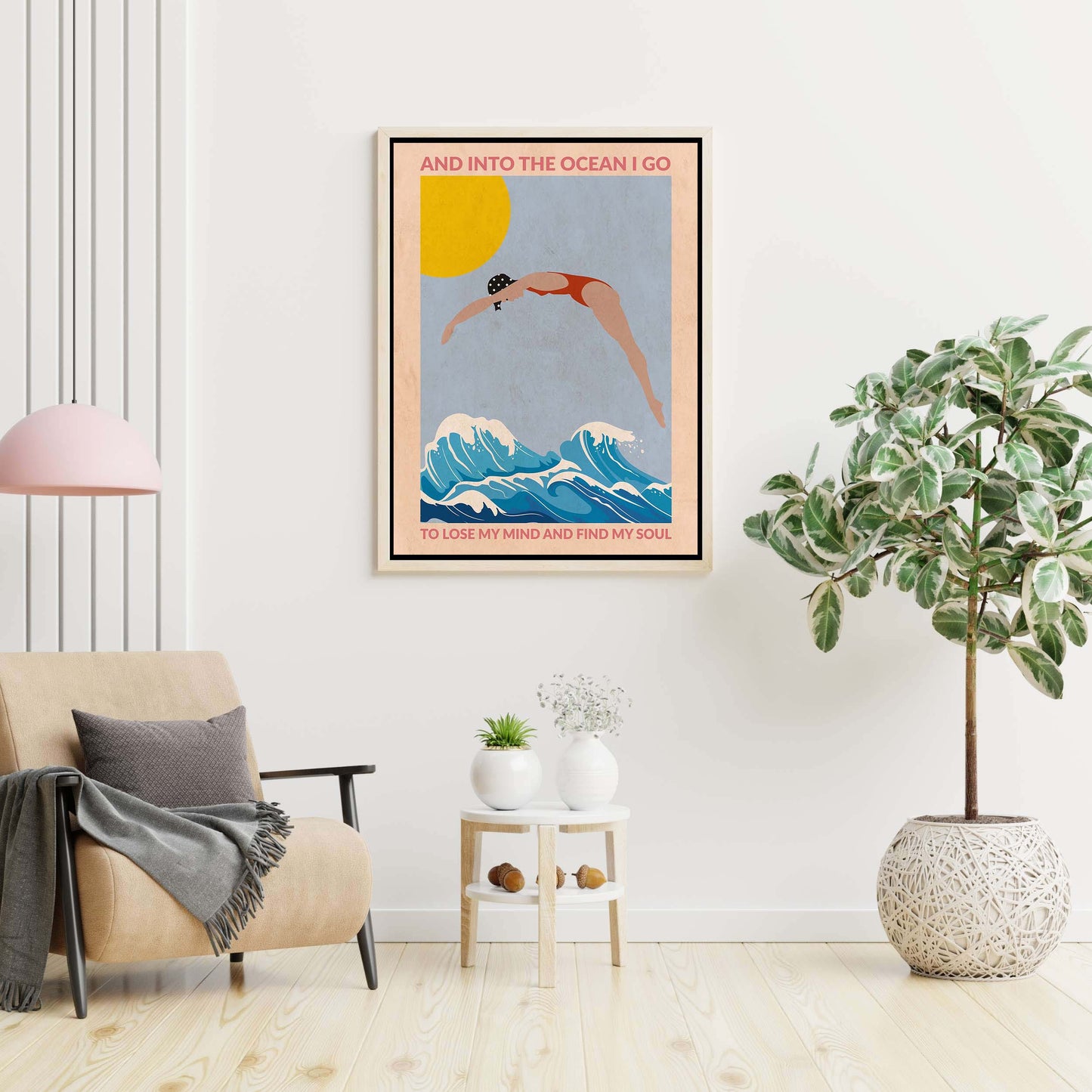 DIVE GIRL (RED) | CANVAS