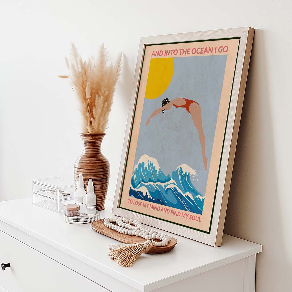 DIVE GIRL (RED) | CANVAS