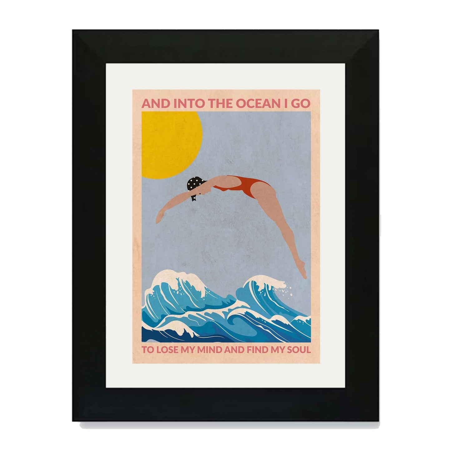 DIVE GIRL (RED) | PRINT