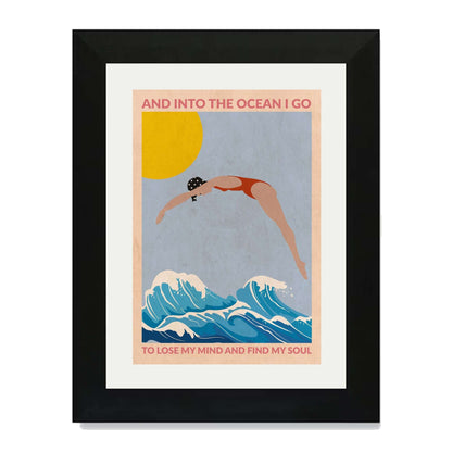 DIVE GIRL (RED) | PRINT