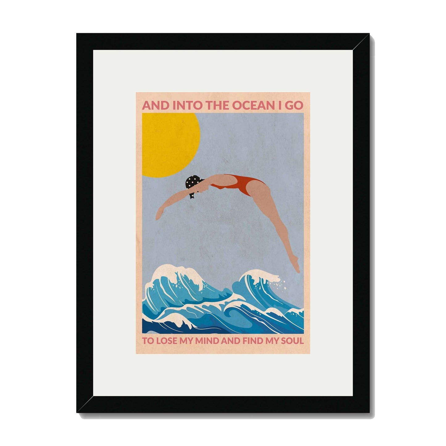 DIVE GIRL (RED) | PRINT