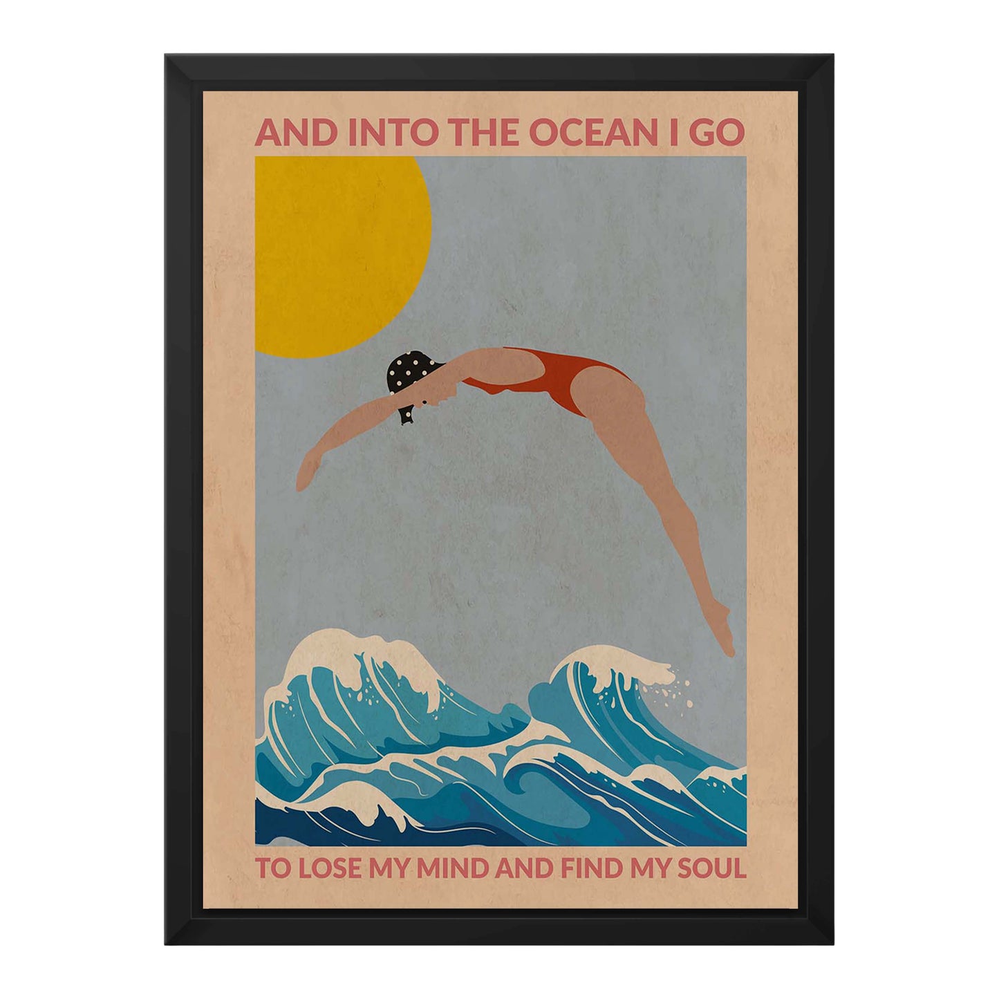 DIVE GIRL (RED) | CANVAS