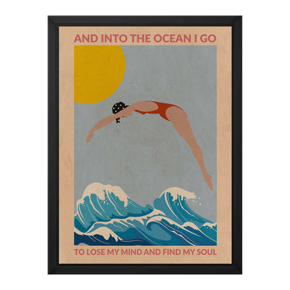 DIVE GIRL (RED) | CANVAS