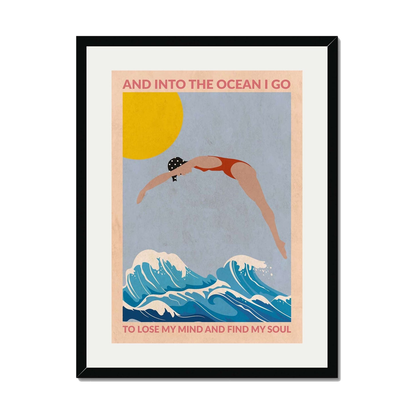 DIVE GIRL (RED) | PRINT
