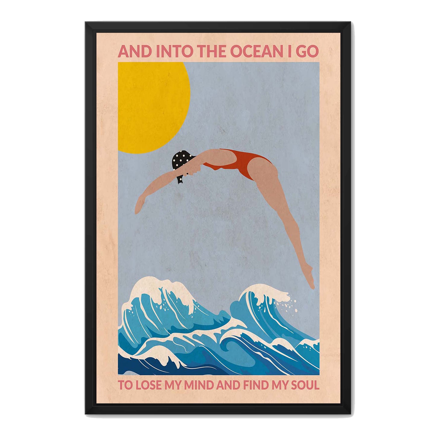DIVE GIRL (RED) | CANVAS