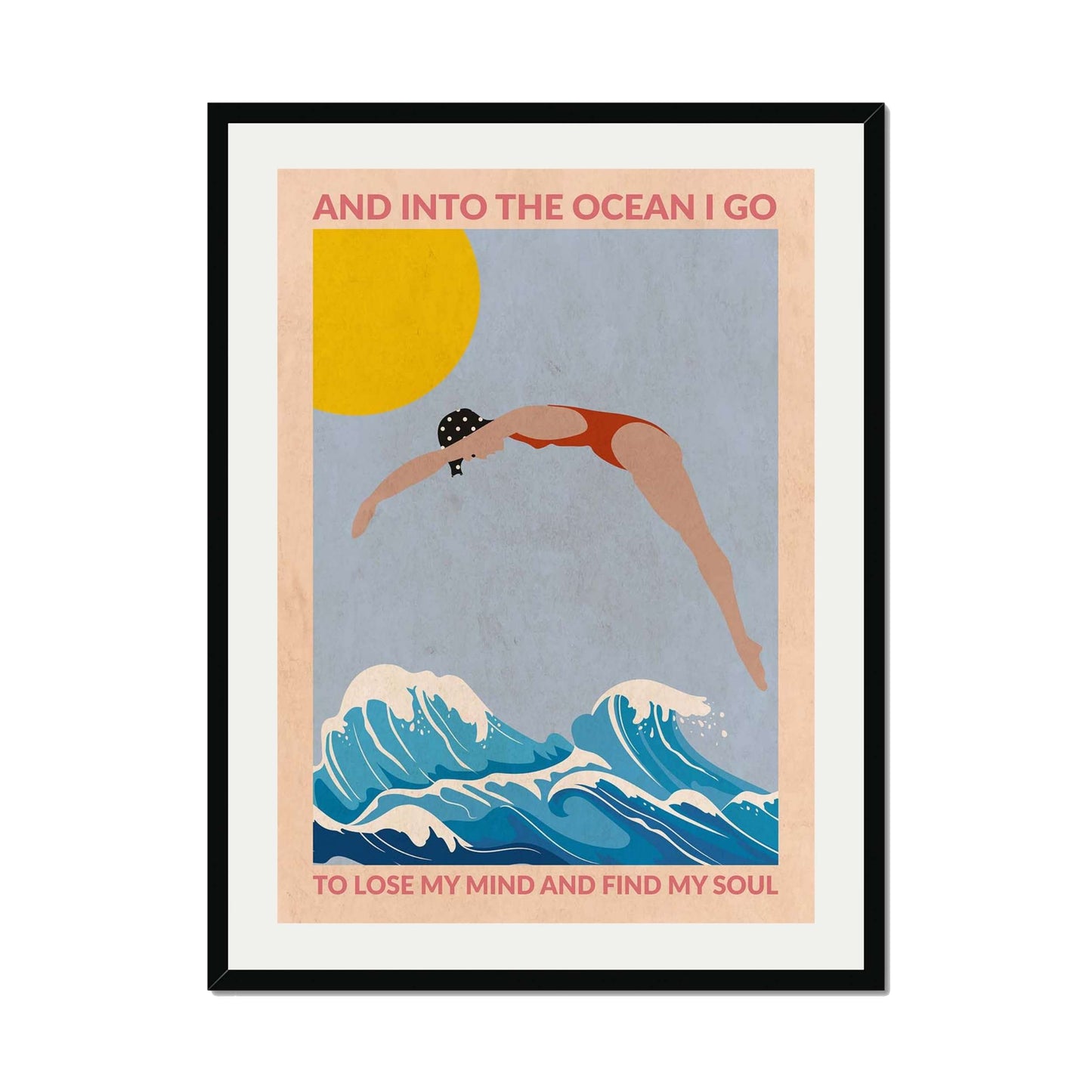 DIVE GIRL (RED) | PRINT