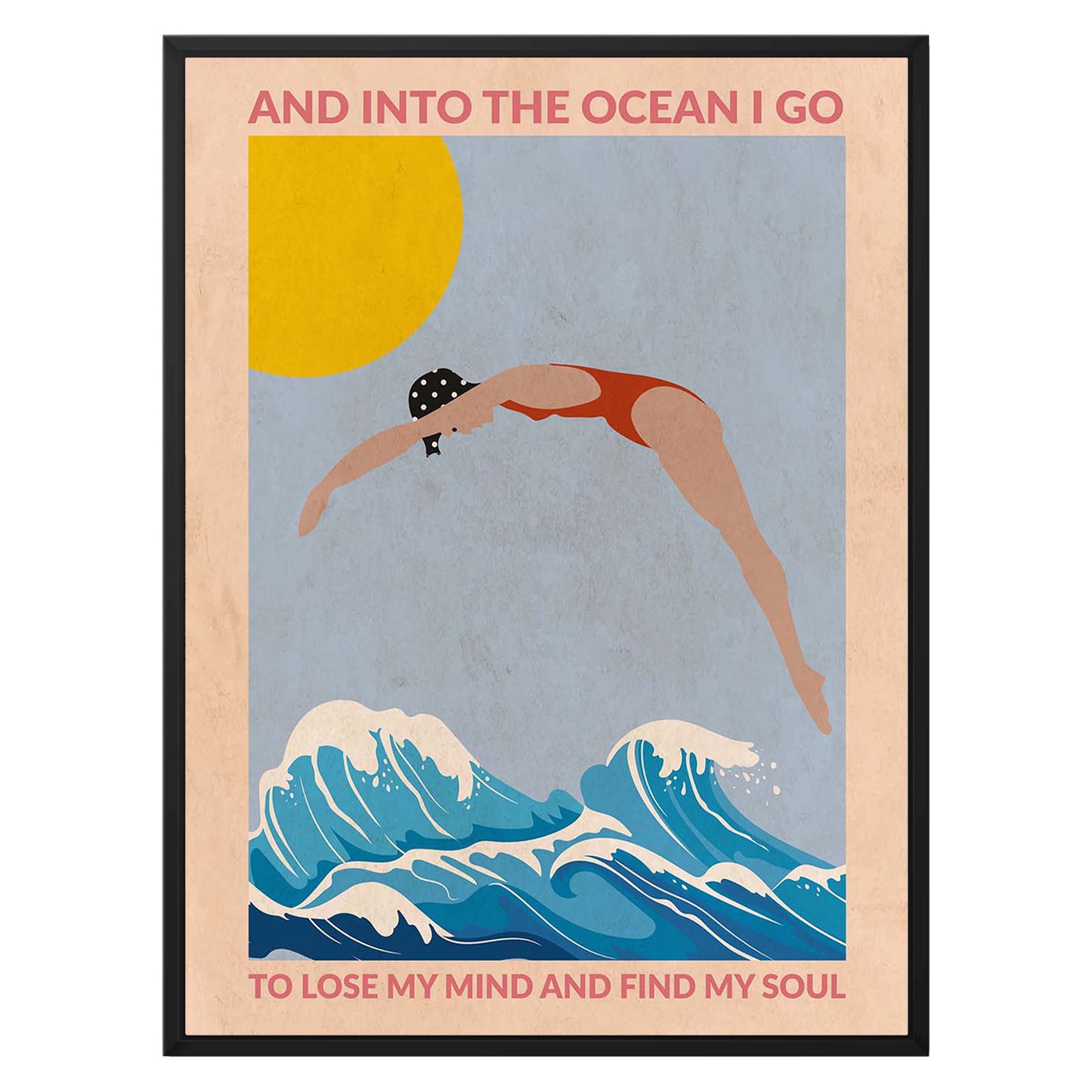 DIVE GIRL (RED) | CANVAS