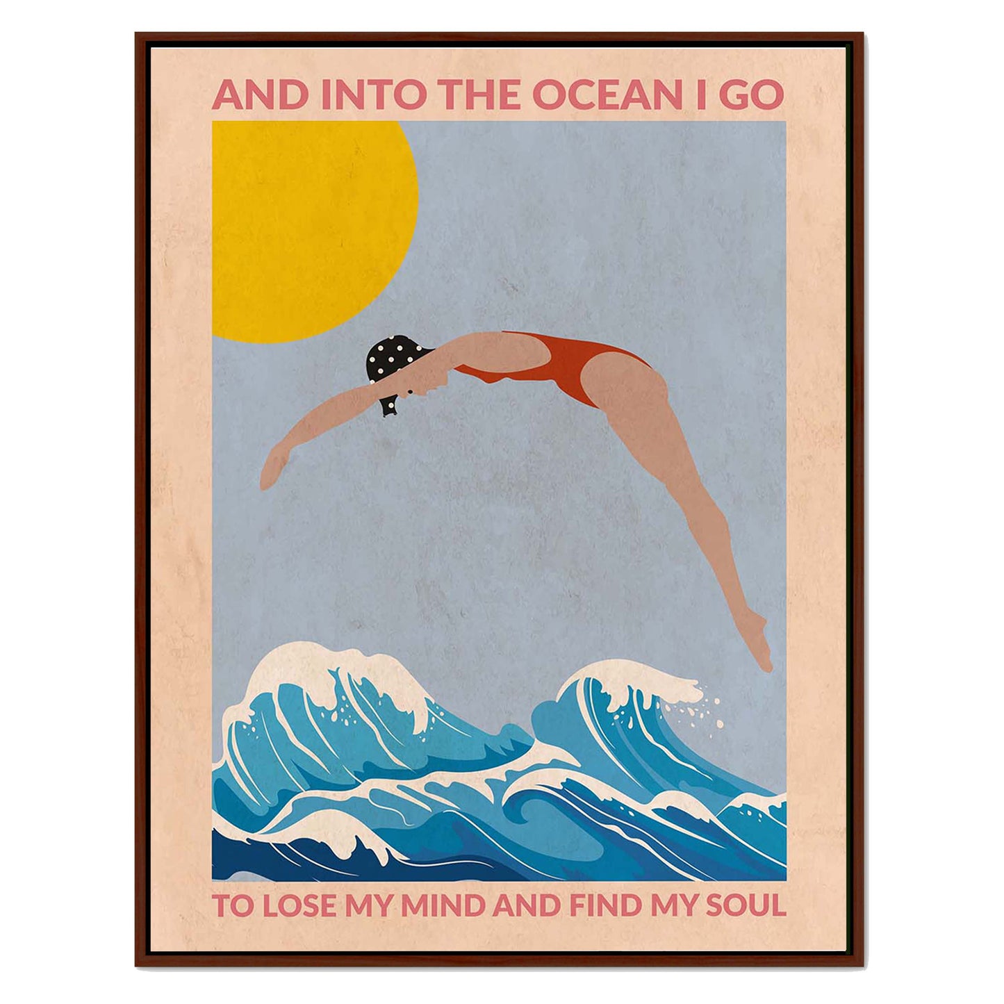 DIVE GIRL (RED) | CANVAS