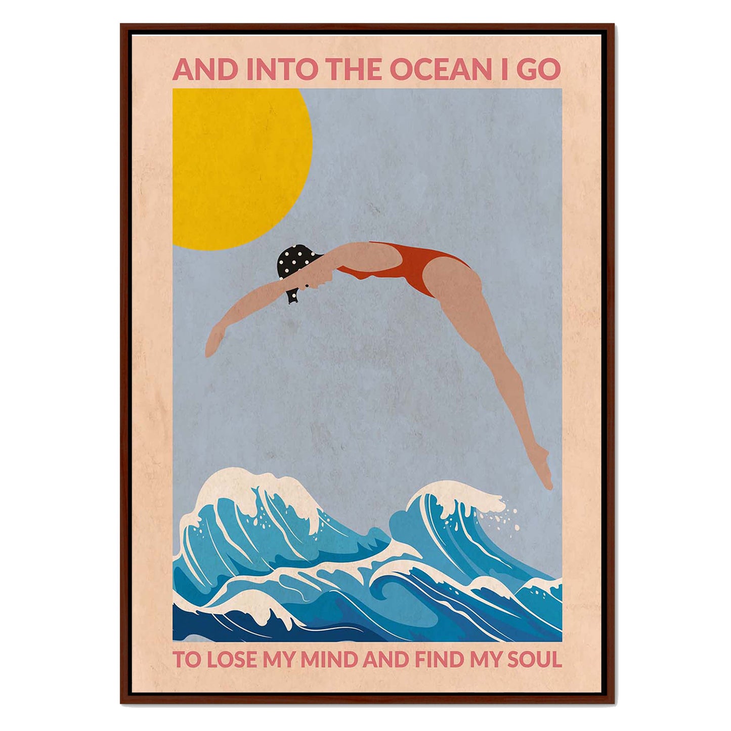 DIVE GIRL (RED) | CANVAS