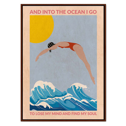 DIVE GIRL (RED) | CANVAS