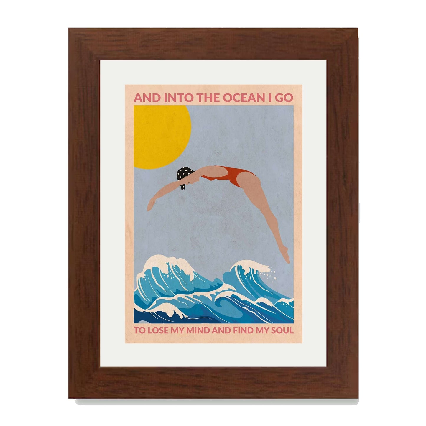 DIVE GIRL (RED) | PRINT