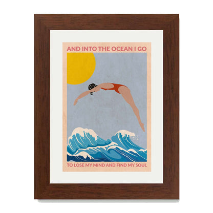 DIVE GIRL (RED) | PRINT