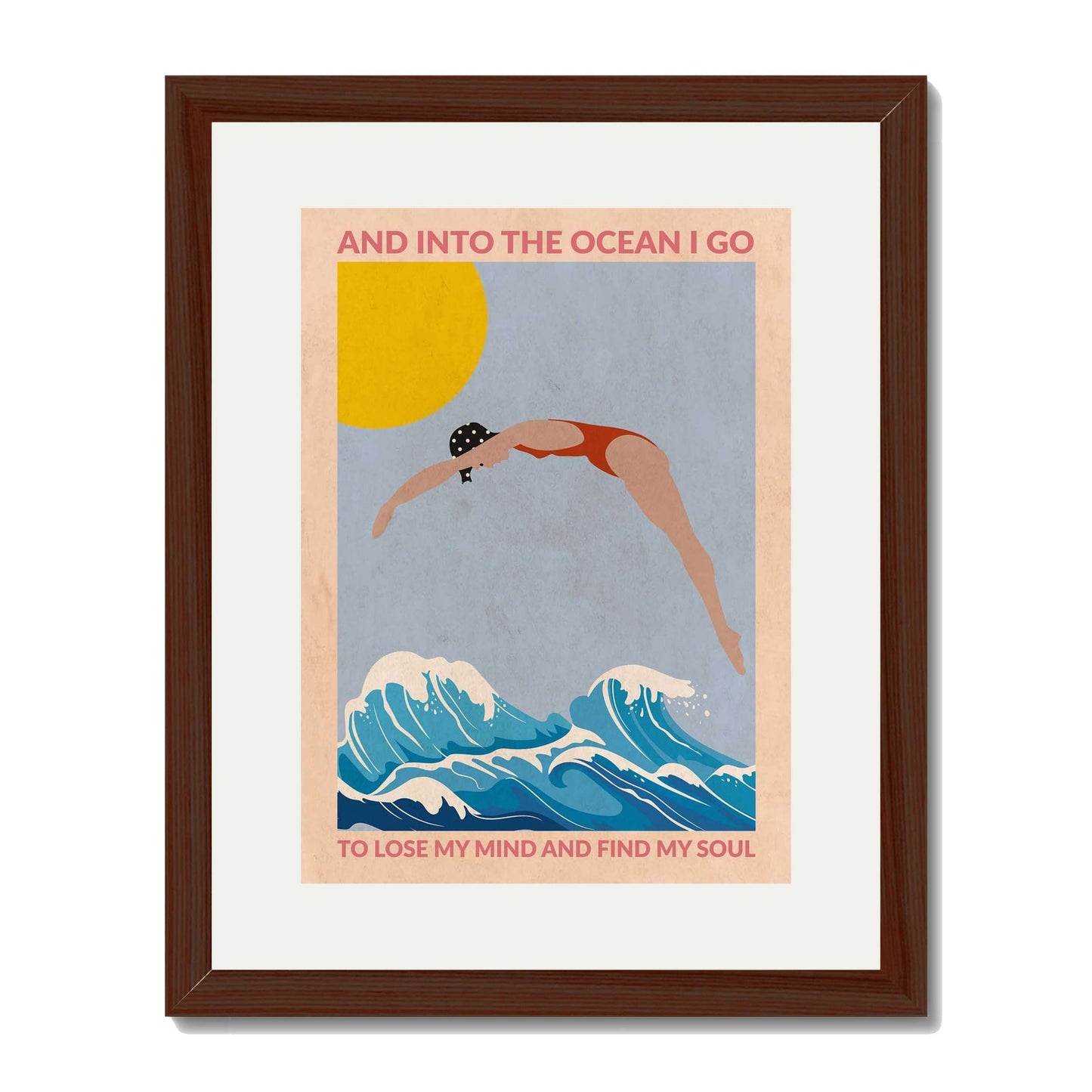 DIVE GIRL (RED) | PRINT