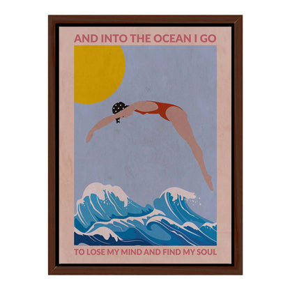 DIVE GIRL (RED) | CANVAS