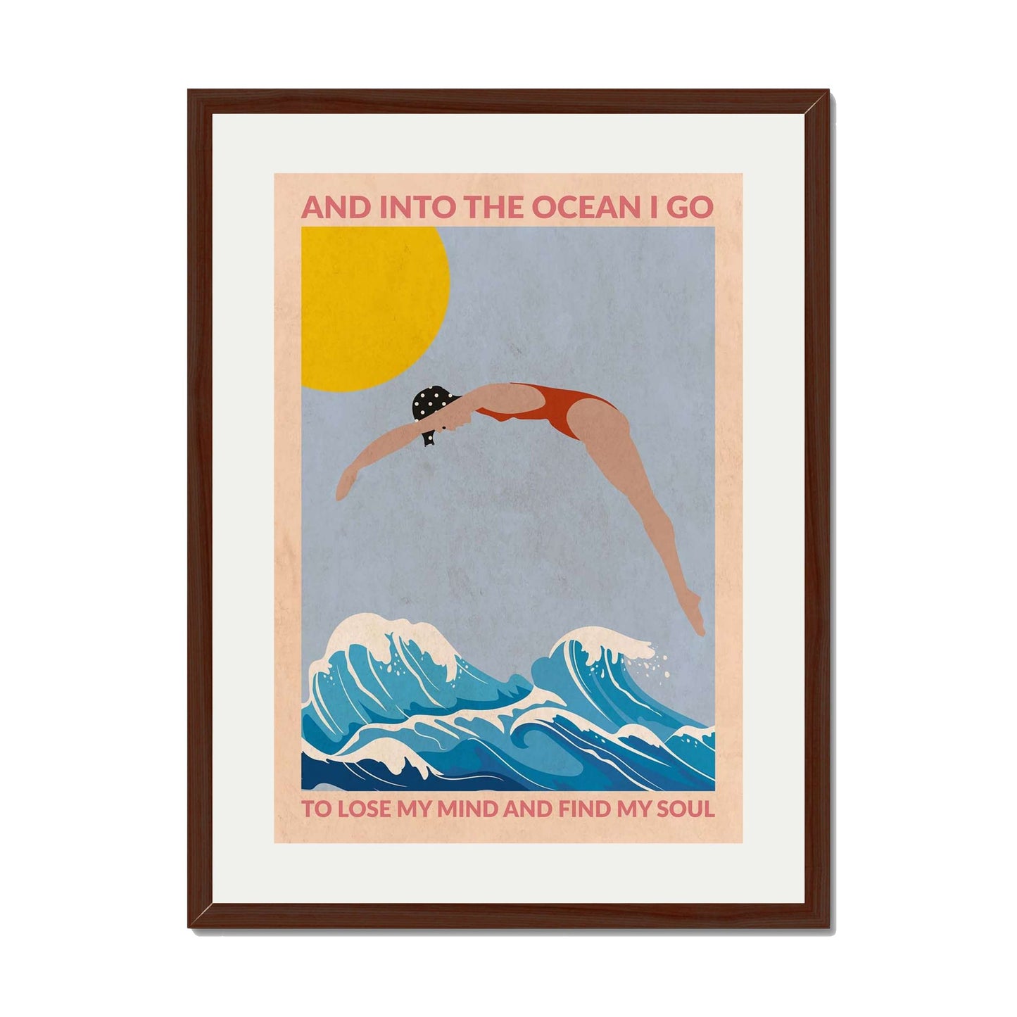 DIVE GIRL (RED) | PRINT
