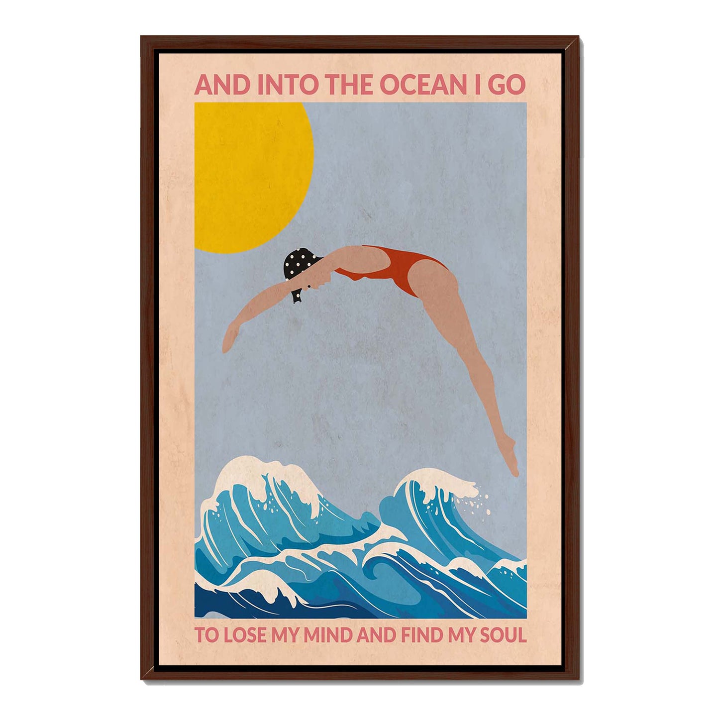 DIVE GIRL (RED) | CANVAS