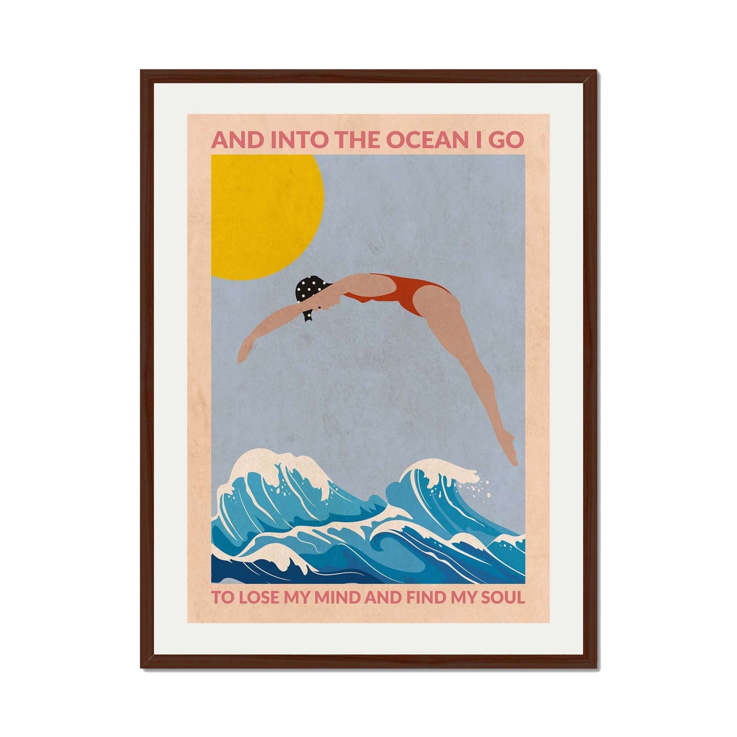 DIVE GIRL (RED) | PRINT
