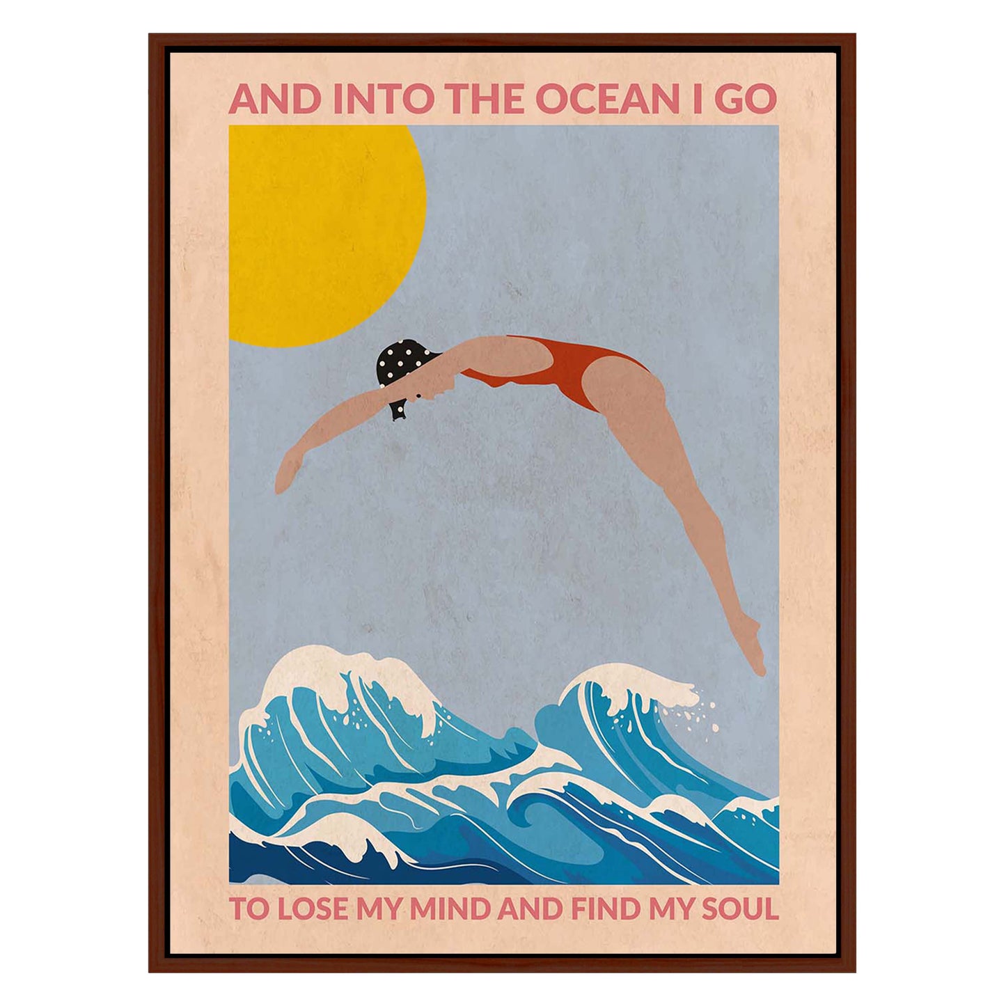 DIVE GIRL (RED) | CANVAS