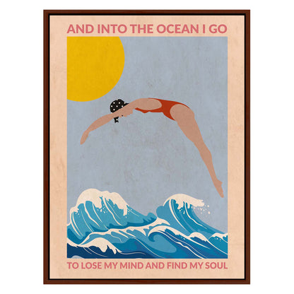 DIVE GIRL (RED) | CANVAS