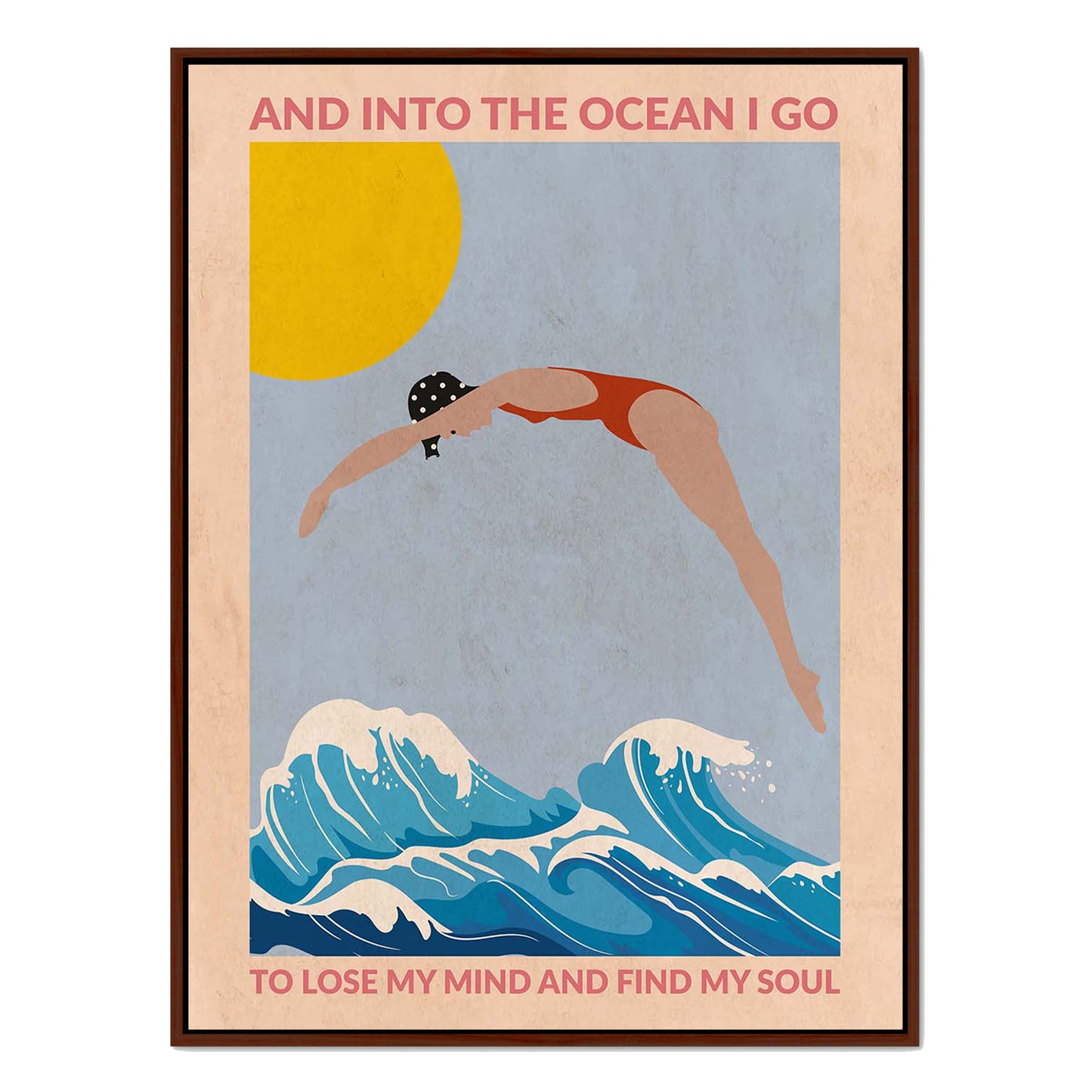 DIVE GIRL (RED) | CANVAS
