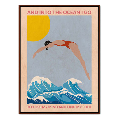 DIVE GIRL (RED) | CANVAS