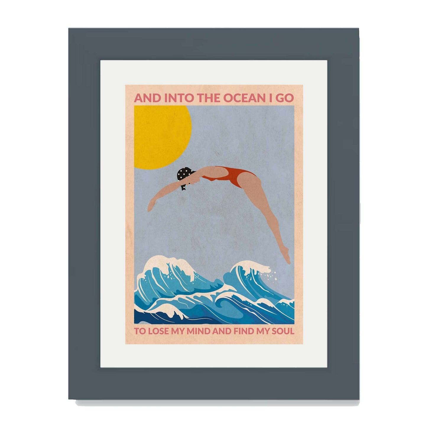 DIVE GIRL (RED) | PRINT