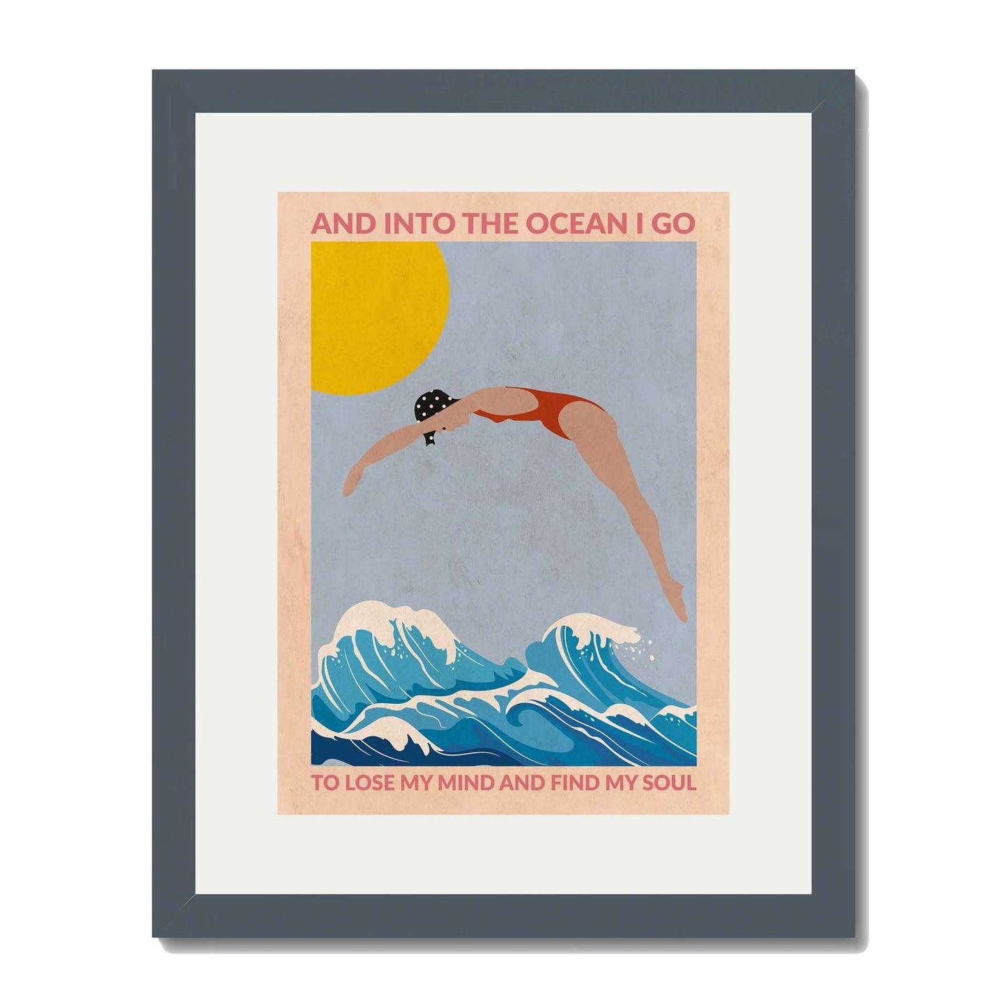 DIVE GIRL (RED) | PRINT