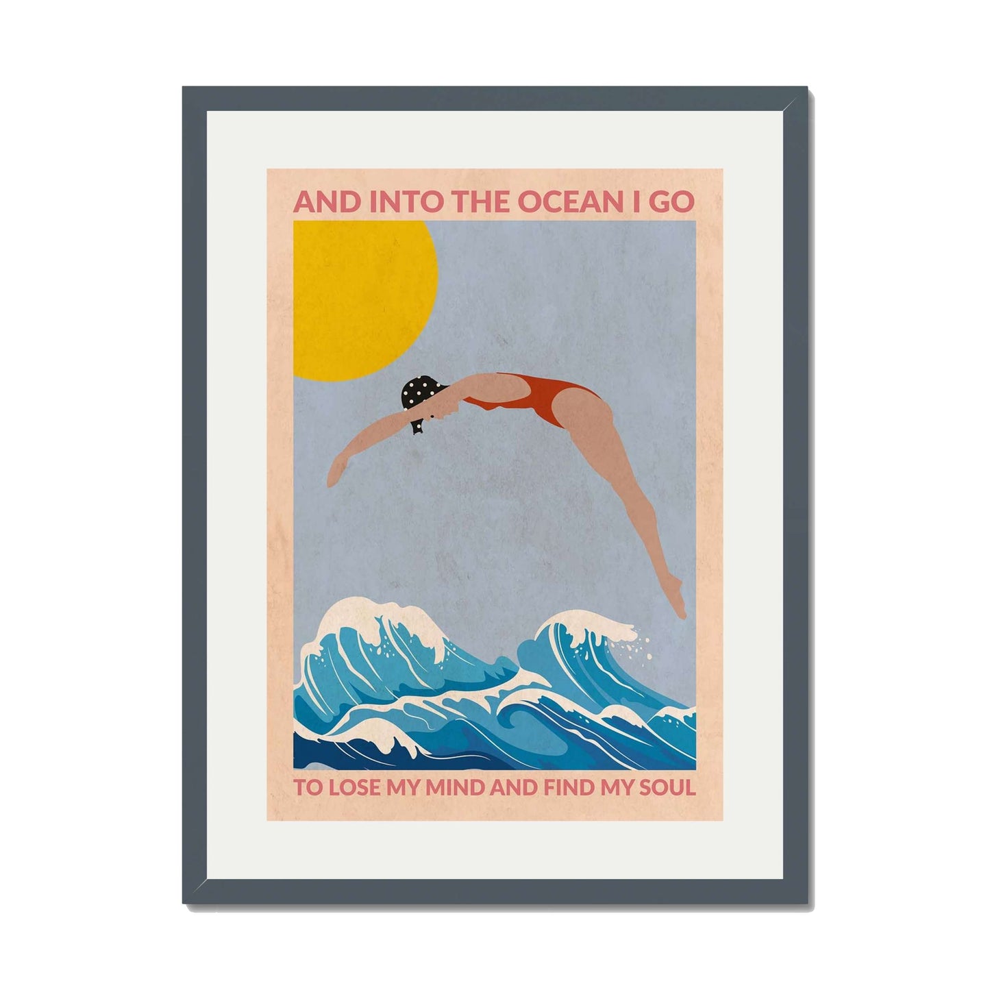 DIVE GIRL (RED) | PRINT