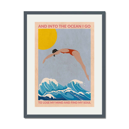 DIVE GIRL (RED) | PRINT