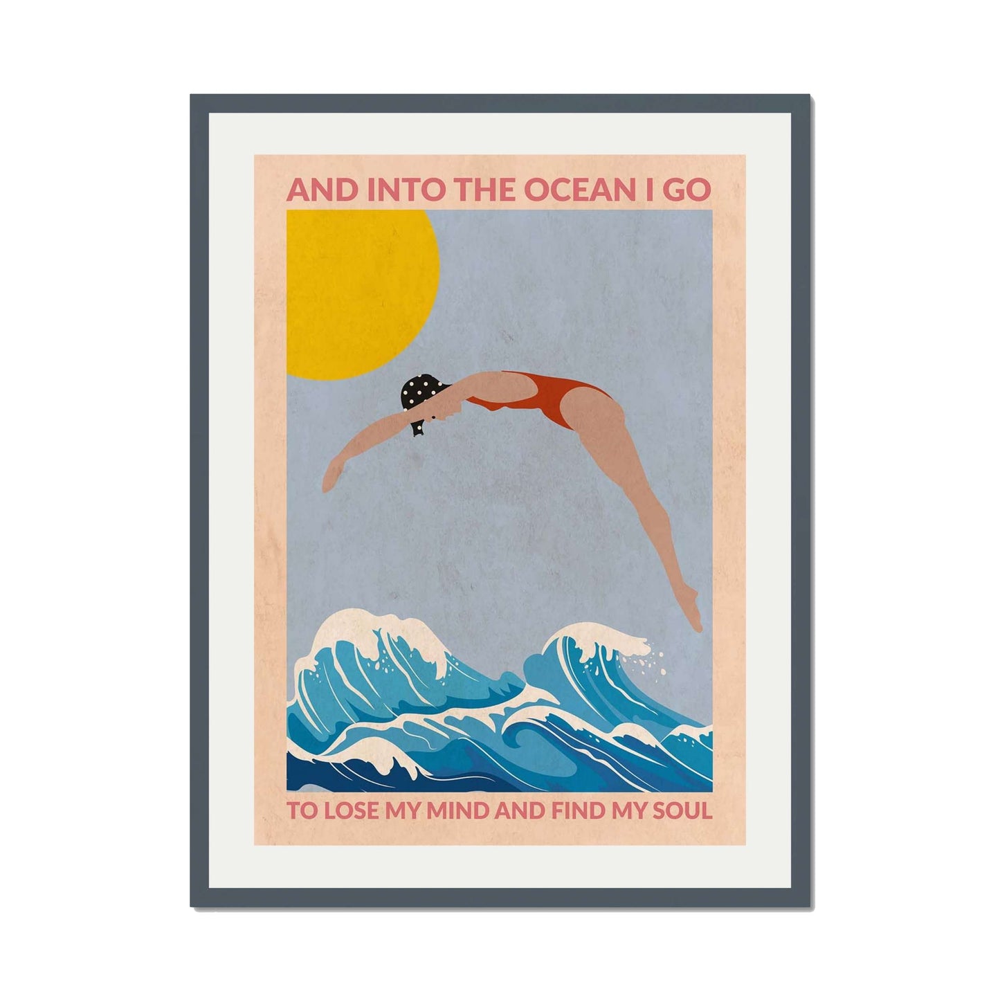 DIVE GIRL (RED) | PRINT