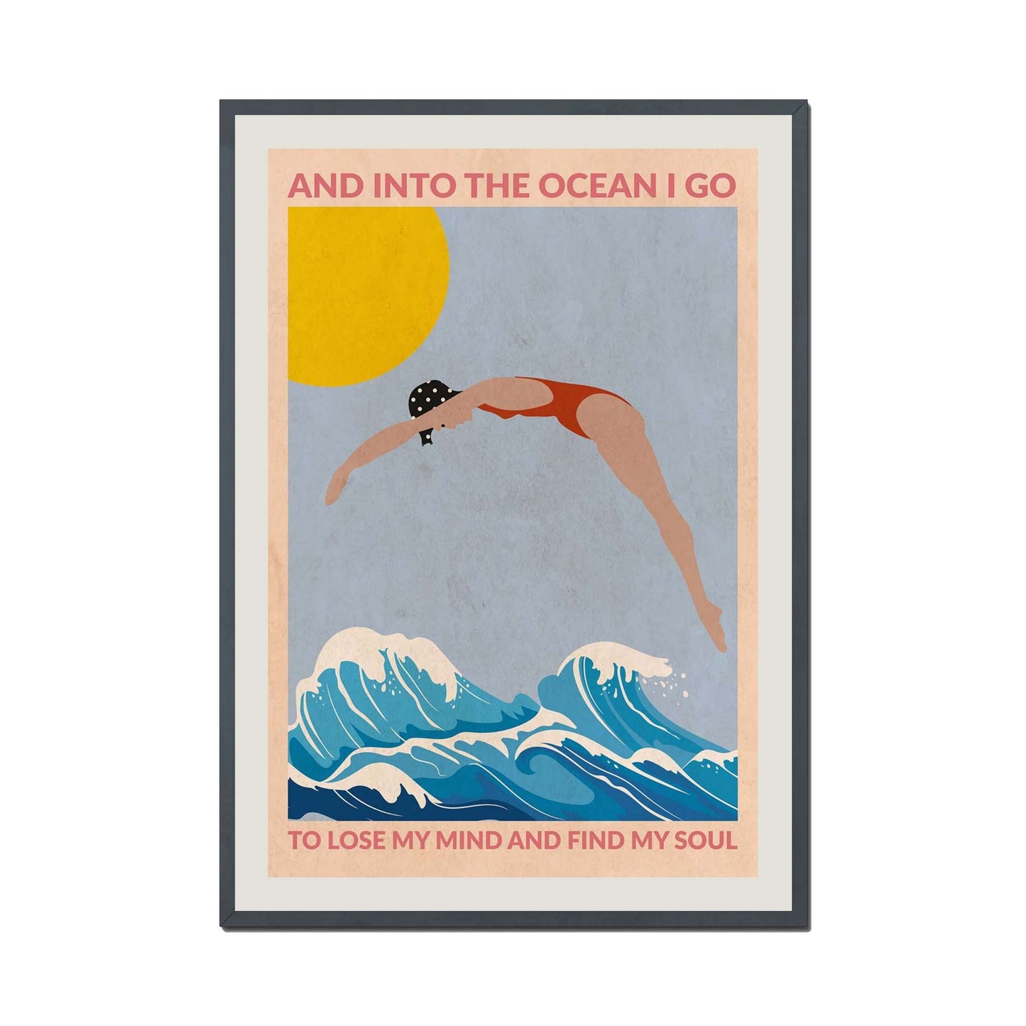 DIVE GIRL (RED) | PRINT