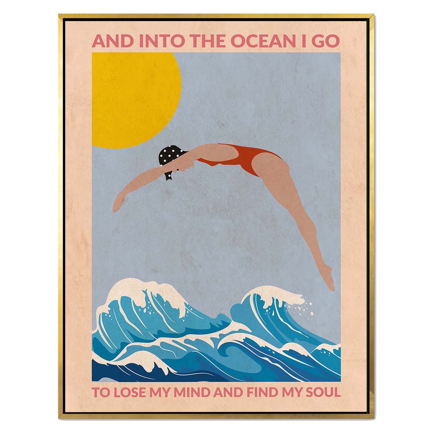 DIVE GIRL (RED) | CANVAS