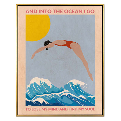 DIVE GIRL (RED) | CANVAS