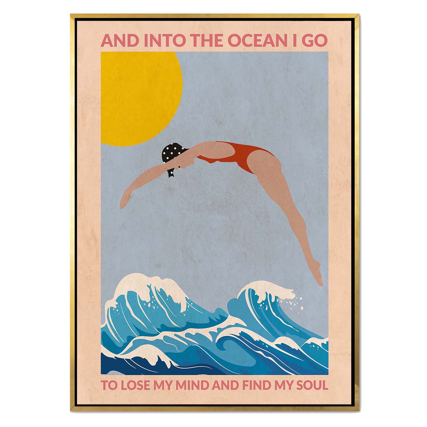 DIVE GIRL (RED) | CANVAS