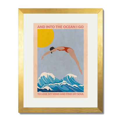 DIVE GIRL (RED) | PRINT