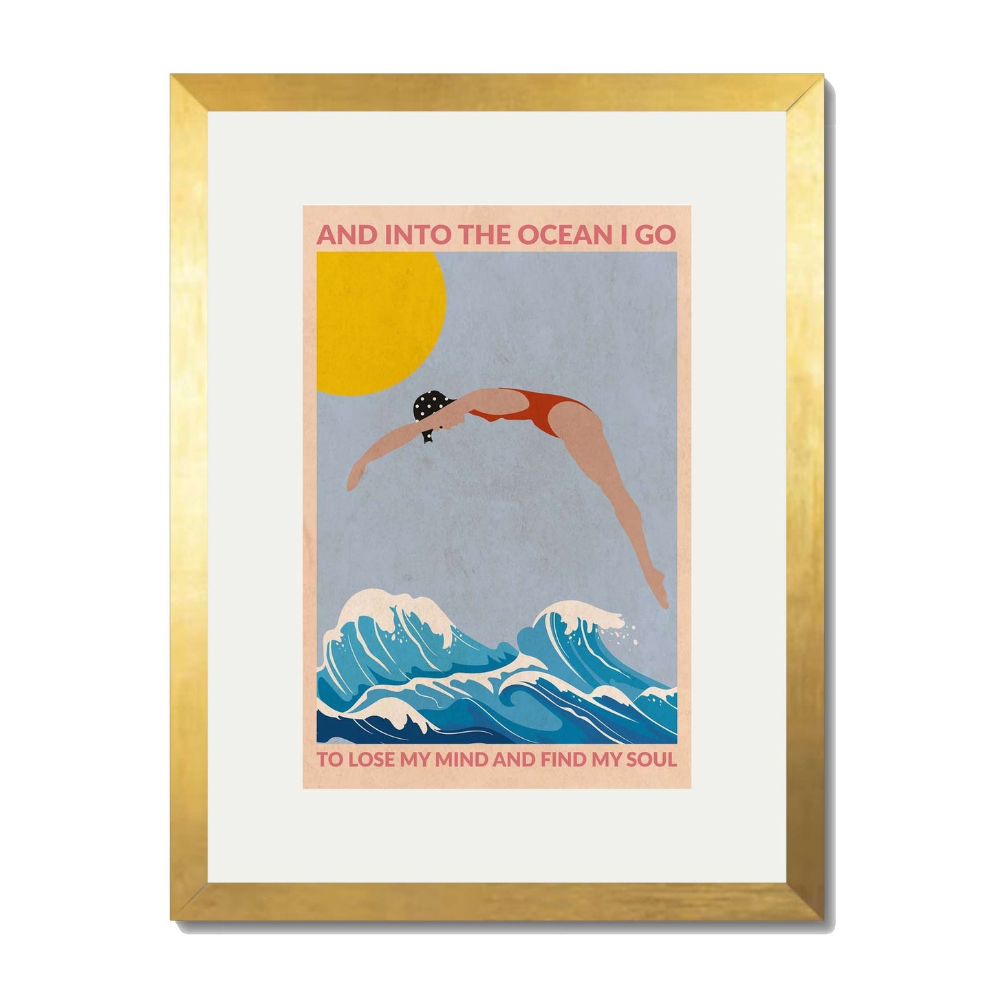 DIVE GIRL (RED) | PRINT