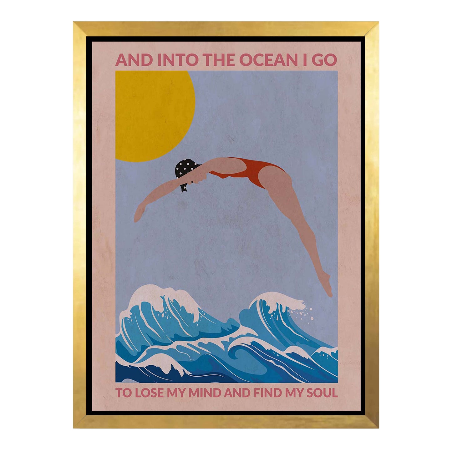 DIVE GIRL (RED) | CANVAS