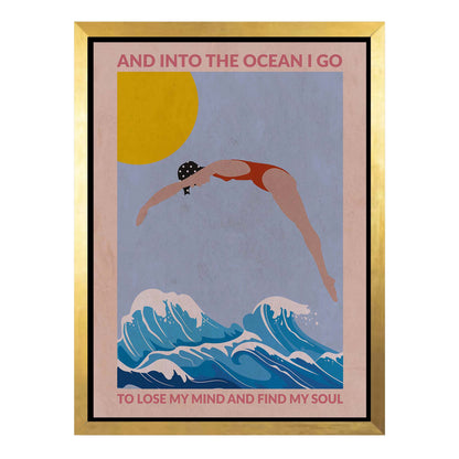 DIVE GIRL (RED) | CANVAS