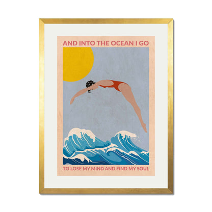 DIVE GIRL (RED) | PRINT