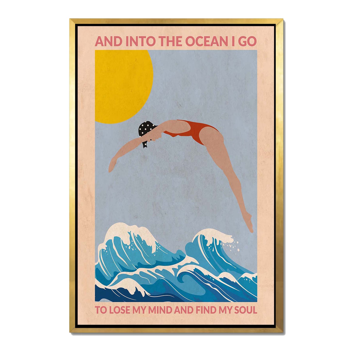 DIVE GIRL (RED) | CANVAS