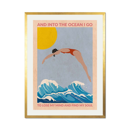 DIVE GIRL (RED) | PRINT