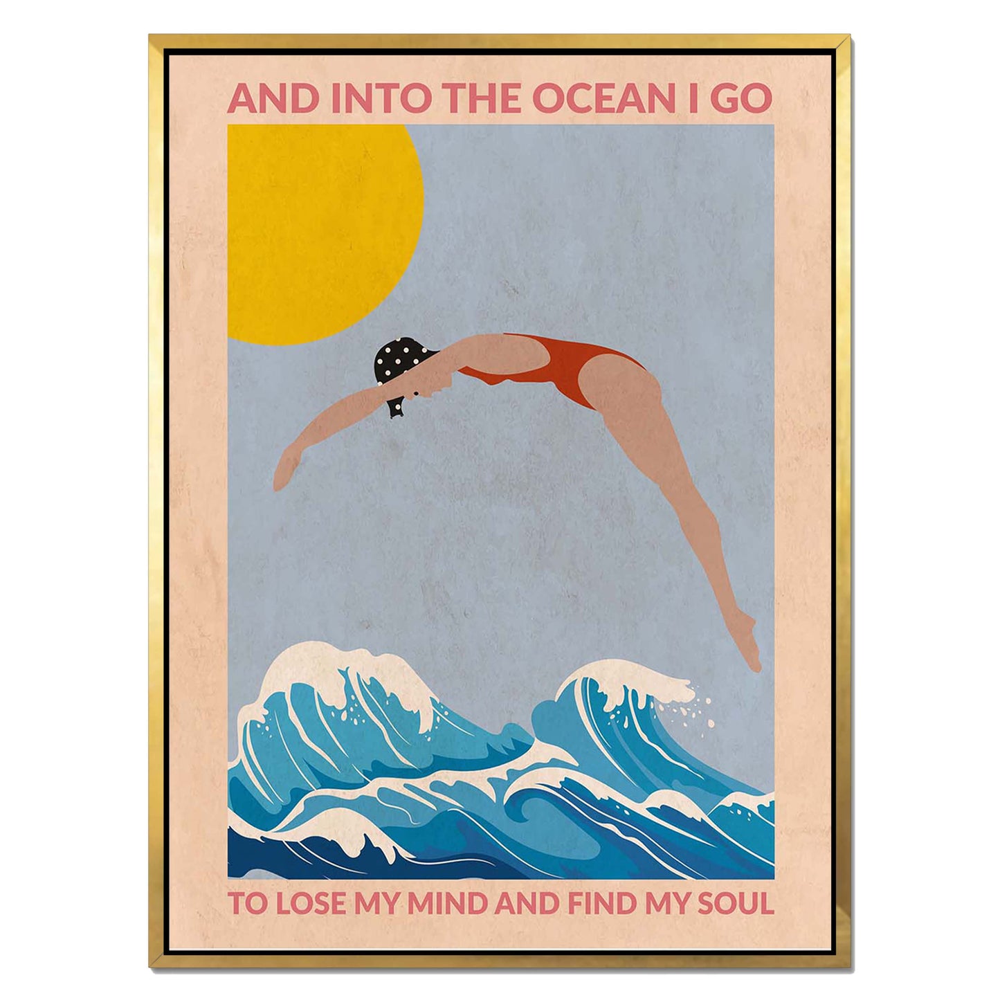 DIVE GIRL (RED) | CANVAS