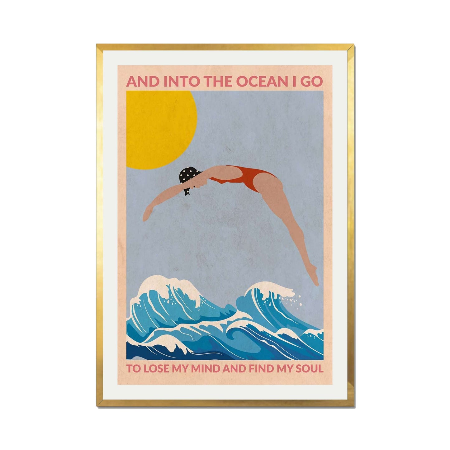DIVE GIRL (RED) | PRINT