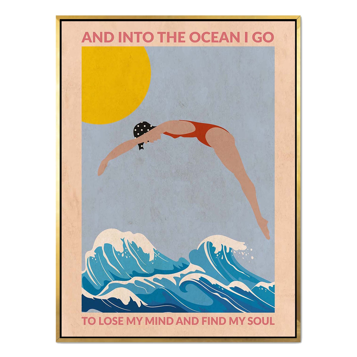 DIVE GIRL (RED) | CANVAS