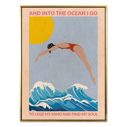 DIVE GIRL (RED) | CANVAS