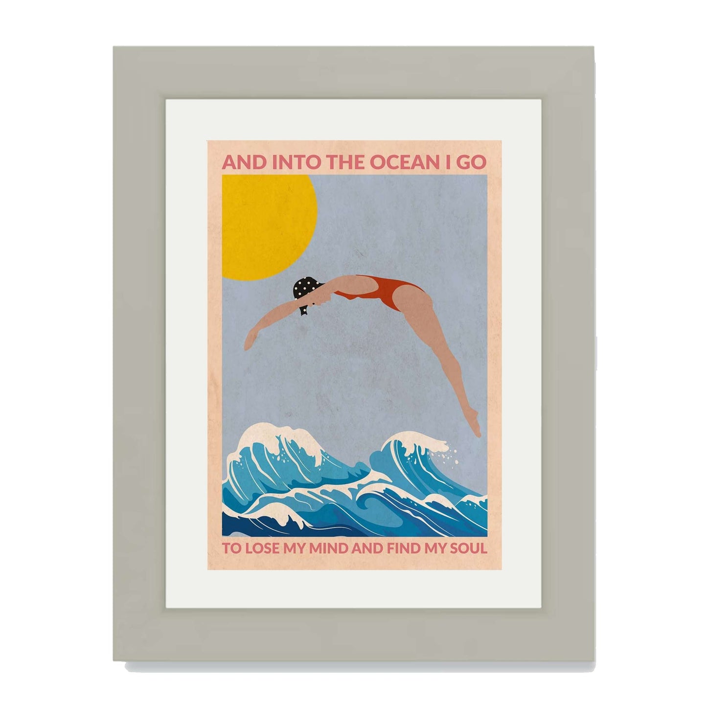 DIVE GIRL (RED) | PRINT