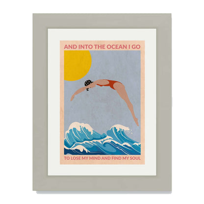 DIVE GIRL (RED) | PRINT