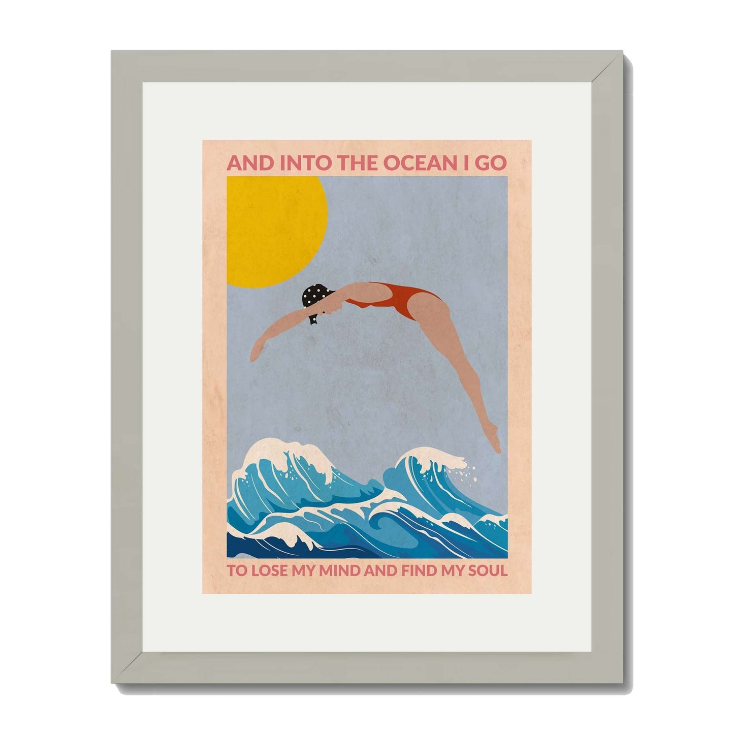 DIVE GIRL (RED) | PRINT