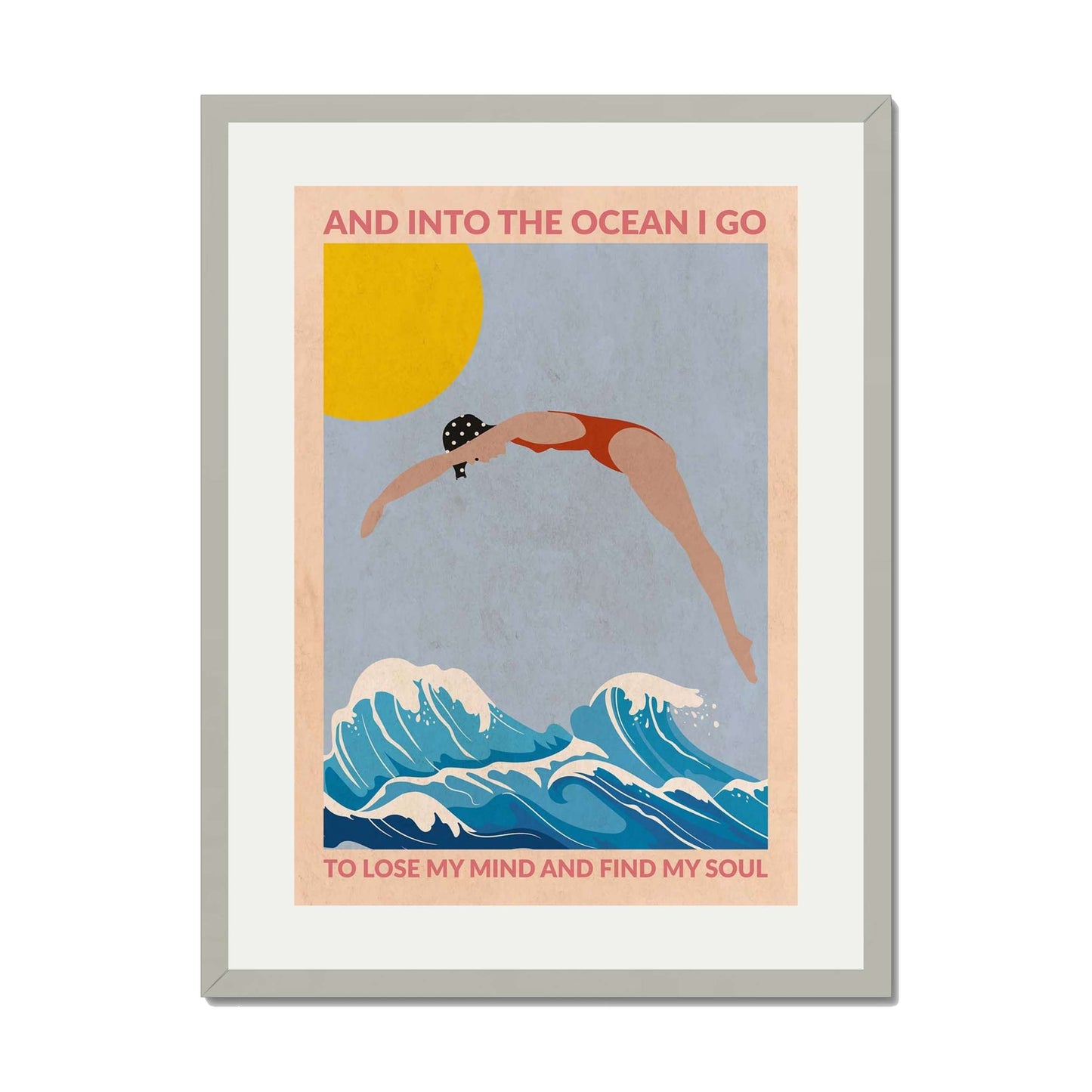 DIVE GIRL (RED) | PRINT
